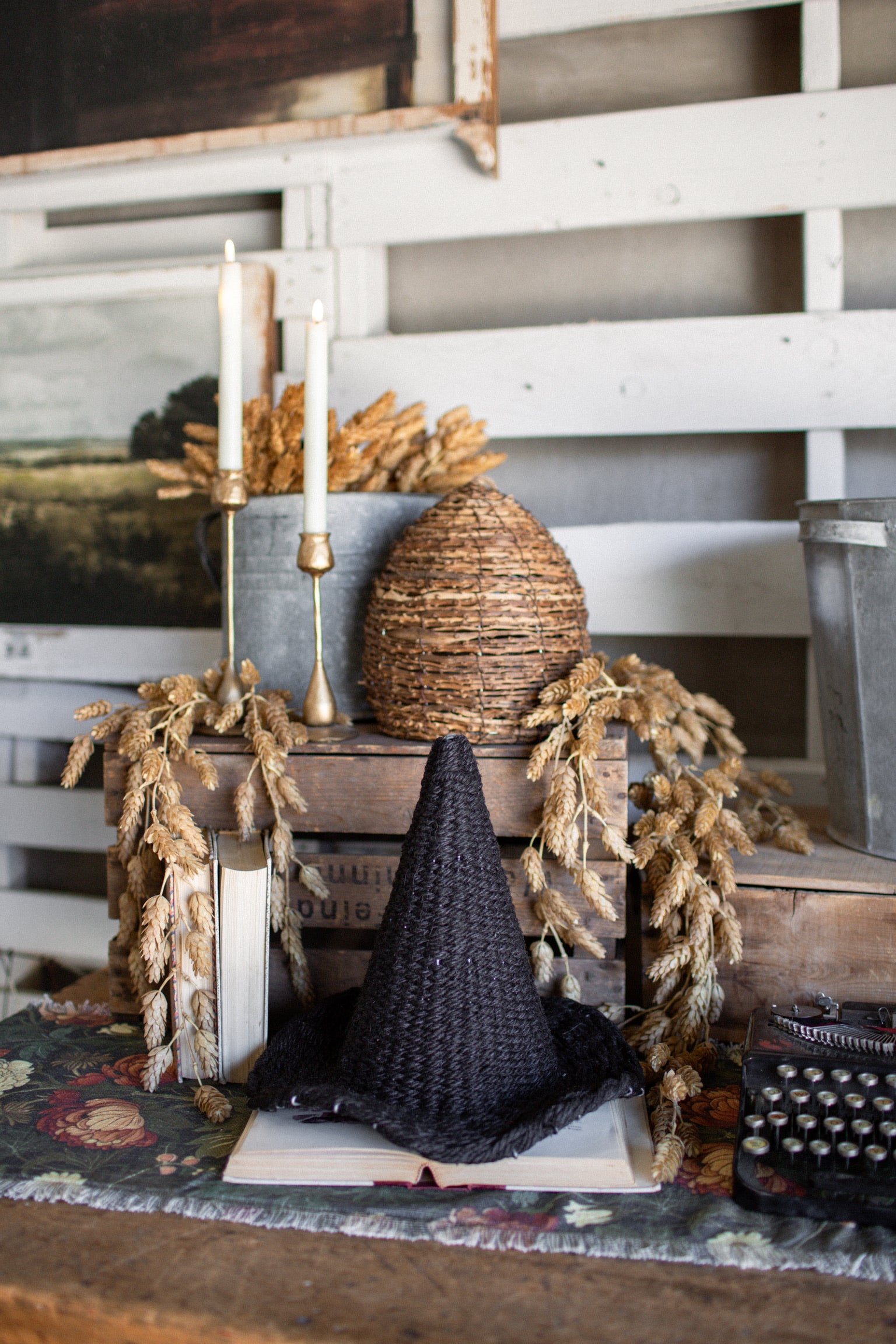 Wicker Witch Hat