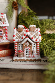 Red Lighted Mini Gingerbread House