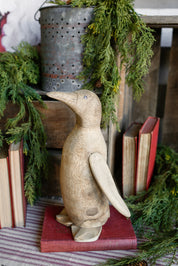 Hand Carved Wood Penguin