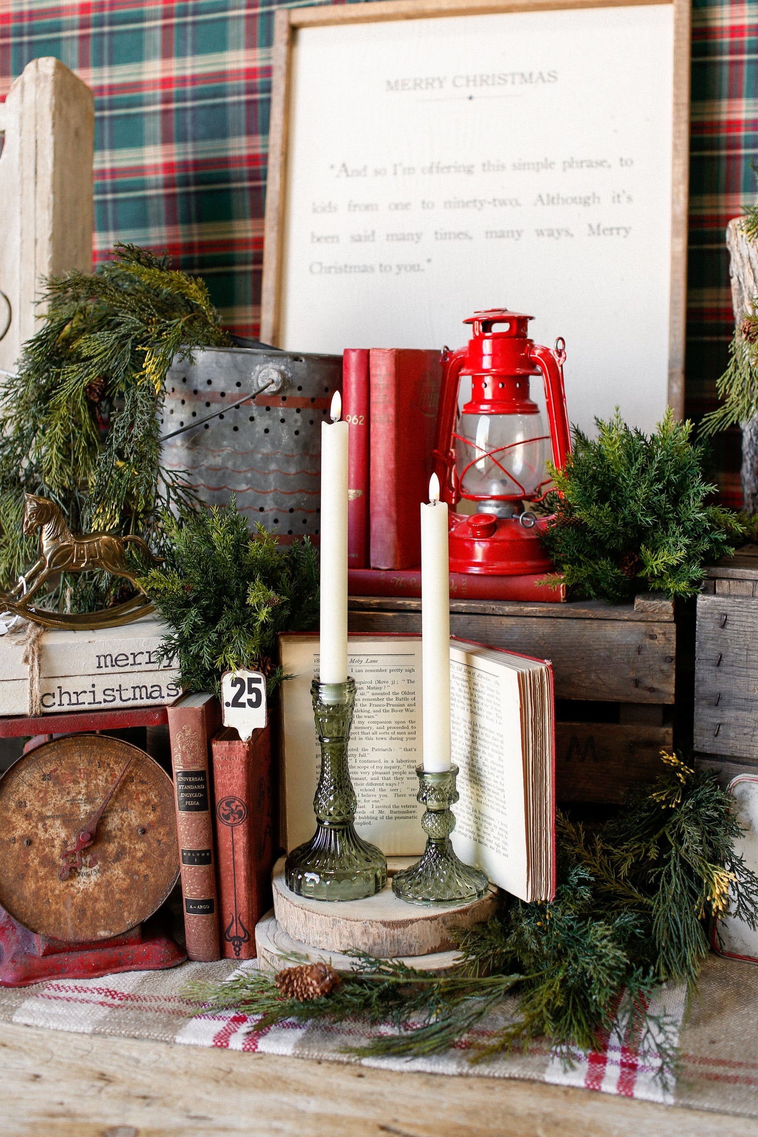 Forest Green Candlestick