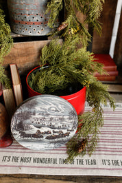 Vintage Currier and Ives Christmas Tin
