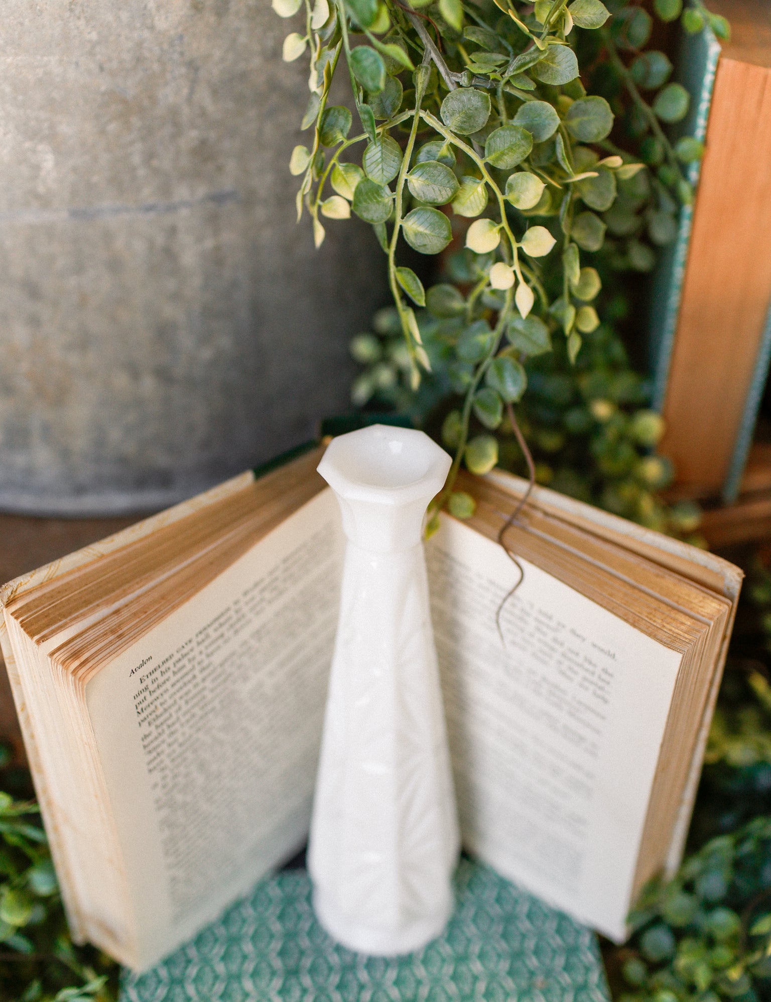 Vintage Cut Milk Glass Bud Vase The Little Burlap Barn®