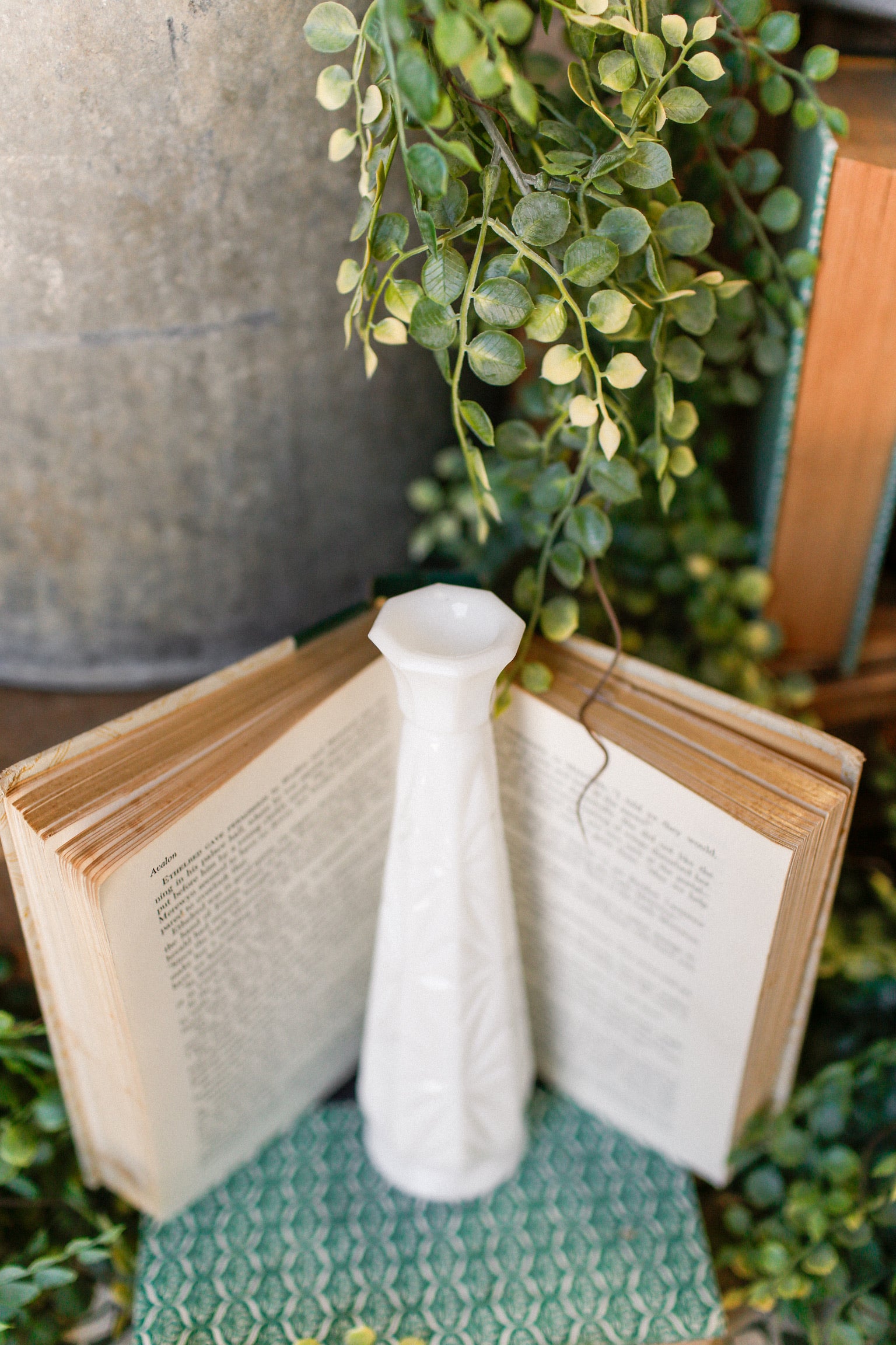 Vintage Cut Milk Glass Bud Vase The Little Burlap Barn®