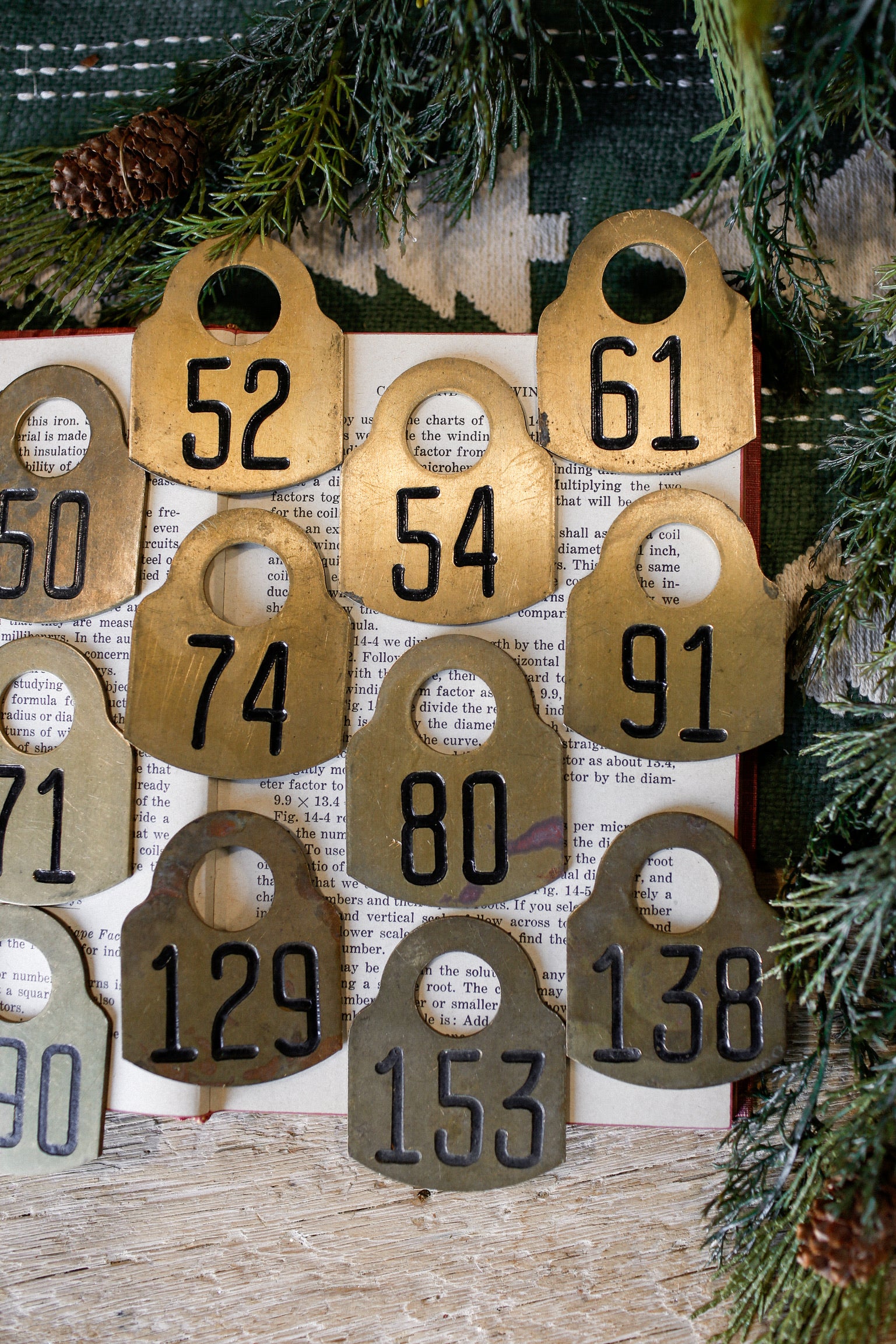 Vintage Brass Cow Tag