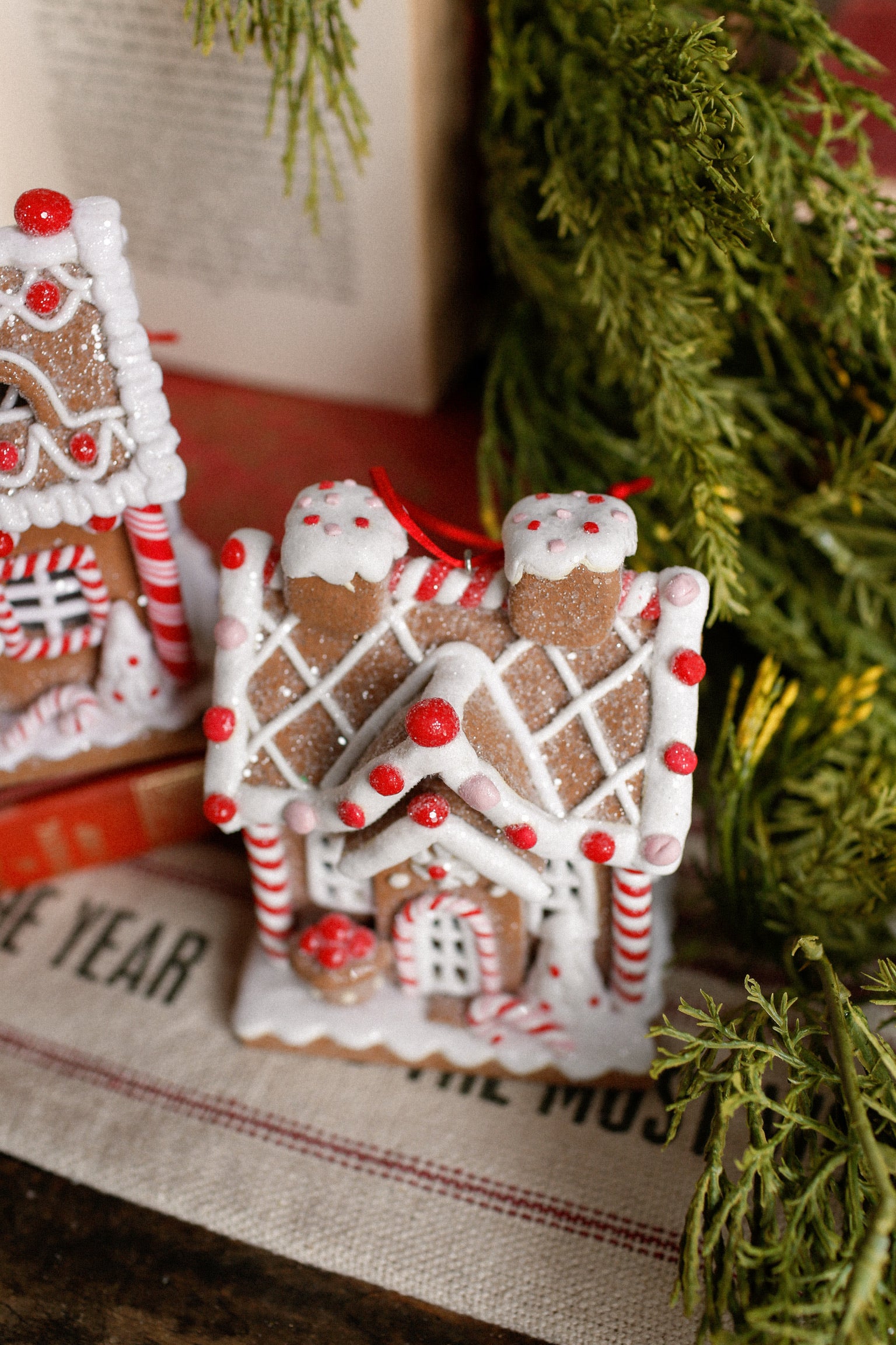 Red Lighted Mini Gingerbread House
