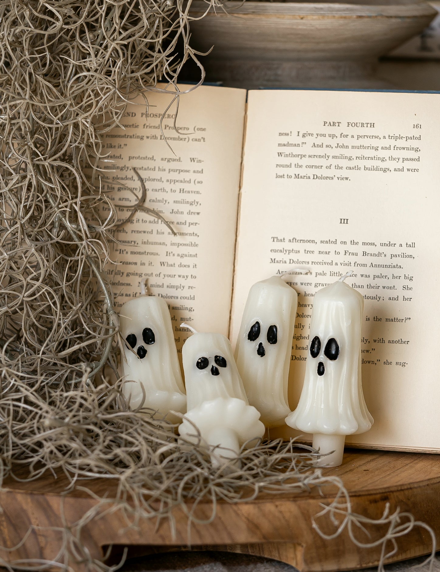 Unscented Ghost Taper Candles Creative Co-Op