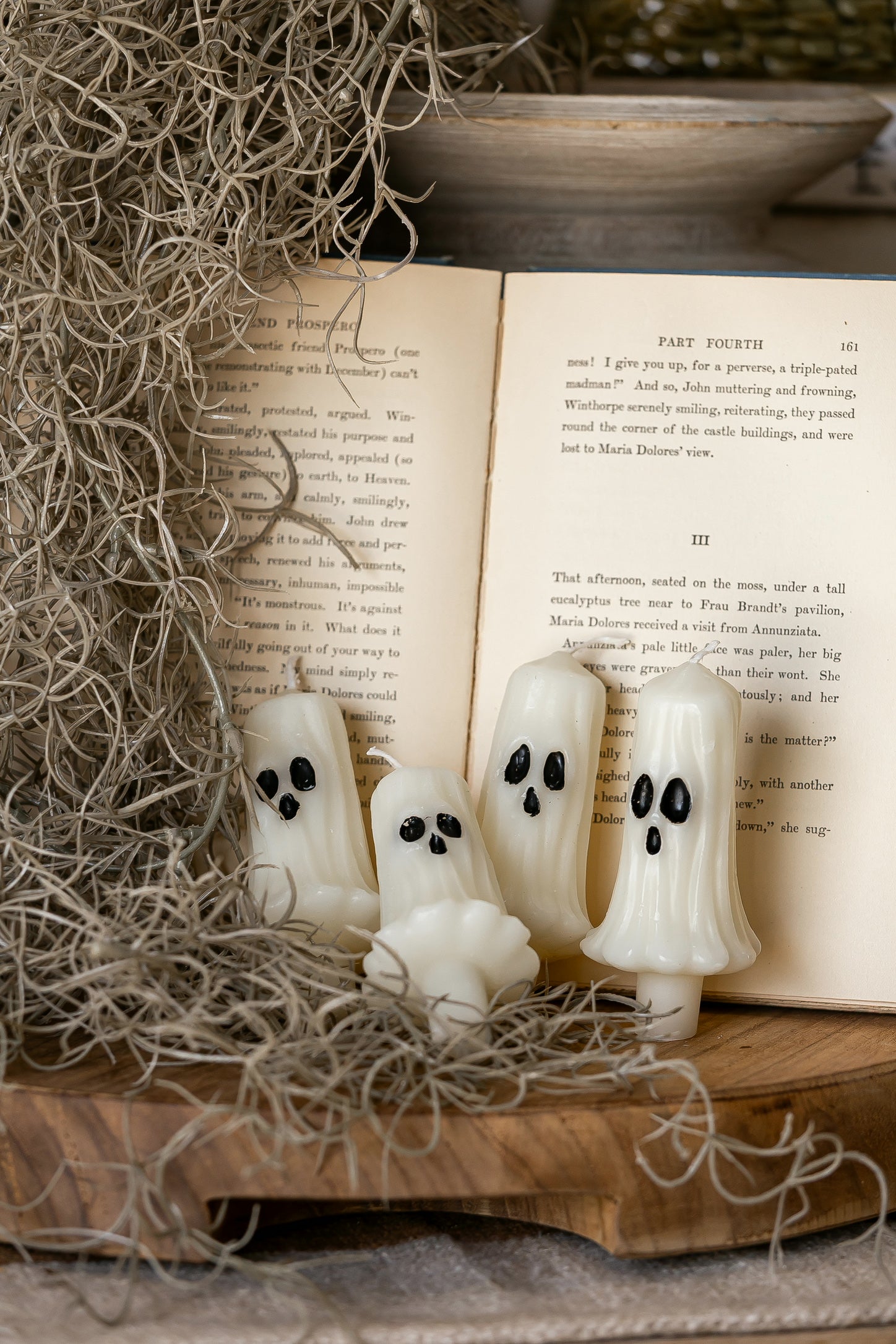 Unscented Ghost Taper Candles Creative Co-Op