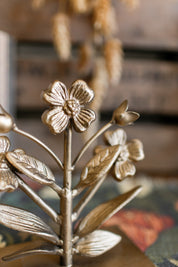 Gilded Flower Bookends