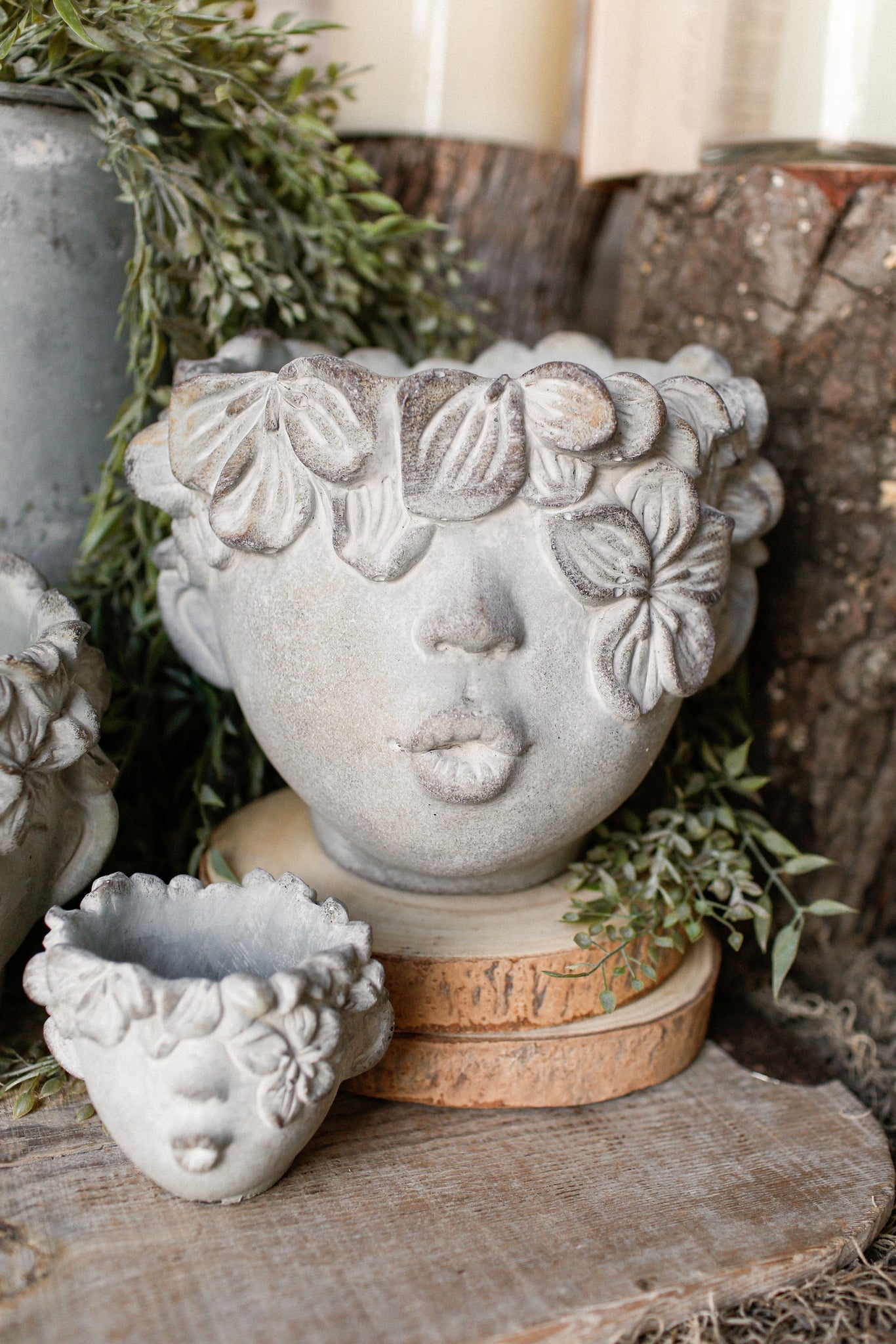 ceramic plant pots with faces Kissing Face Planter (3 Sizes) – The Little Burlap Barn®