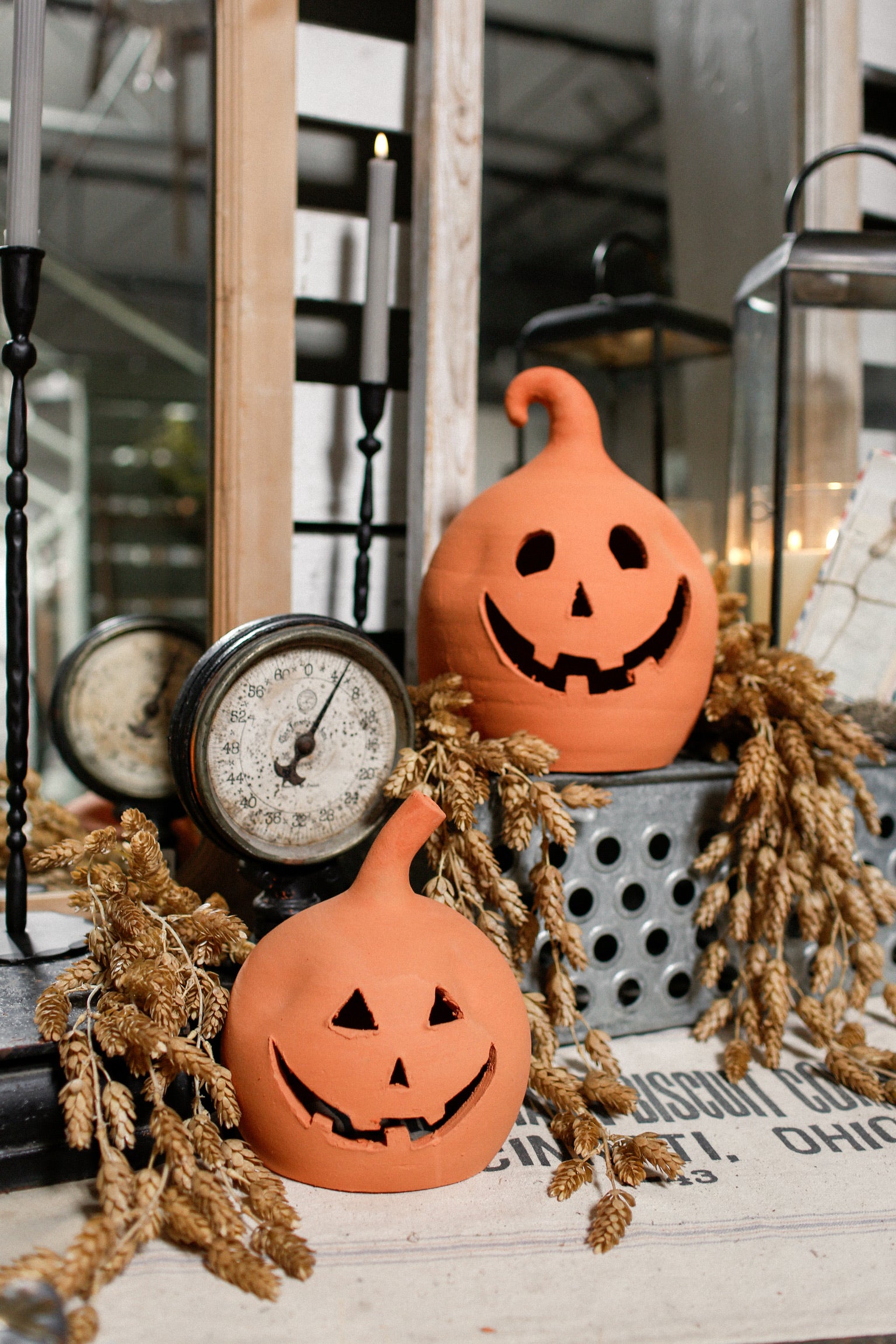 Terracotta Orange Jack-O-Lantern