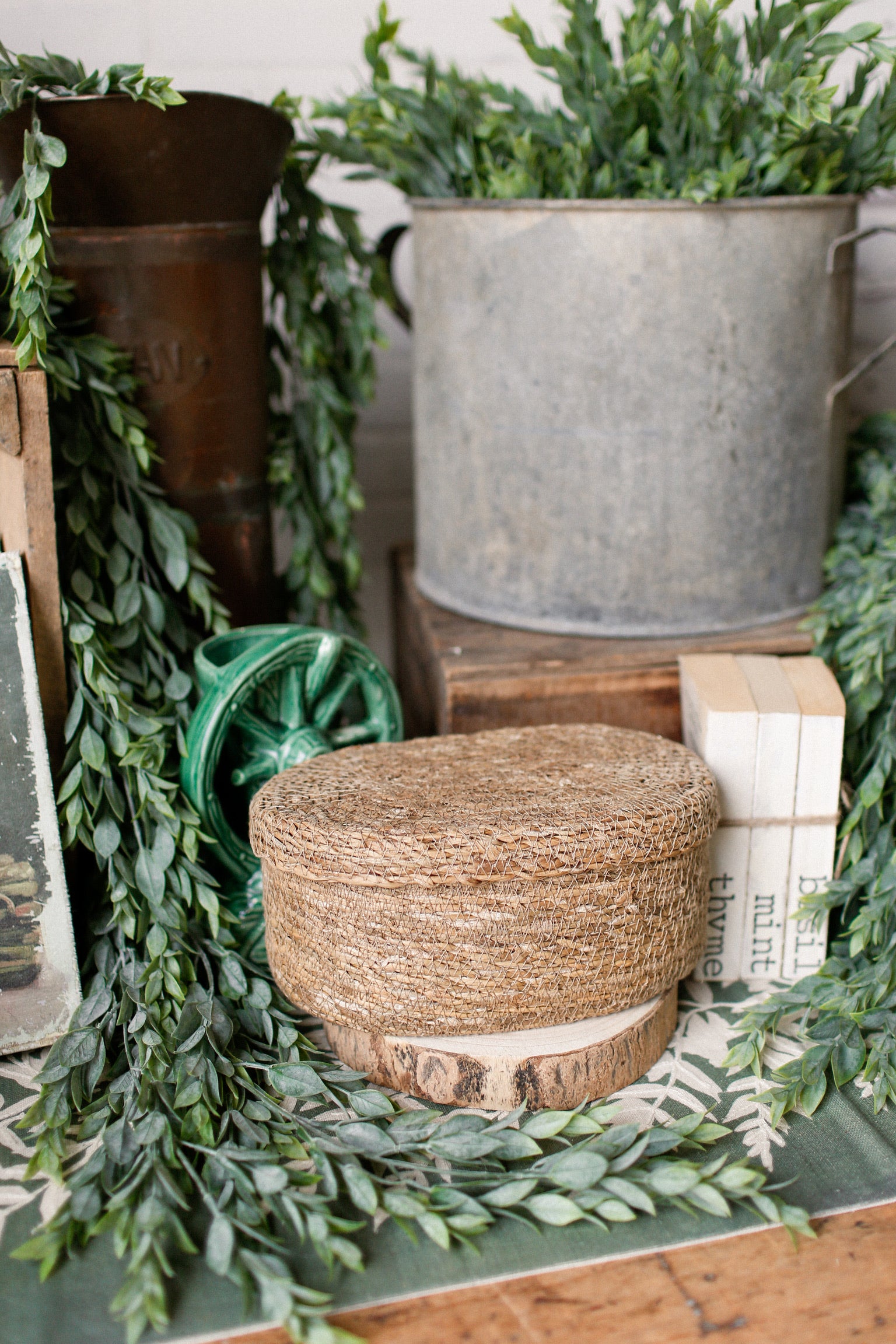 Hand-Woven Seagrass Basket The Little Burlap Barn®
