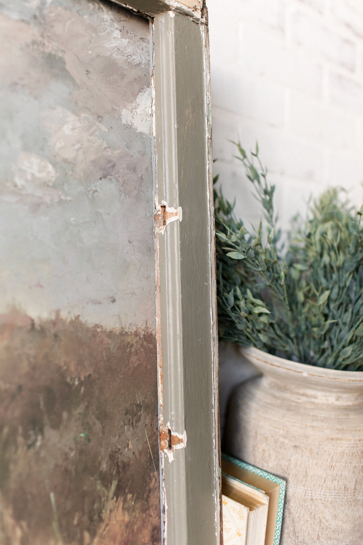 Salvaged Framed Dogs Canvas The Little Burlap Barn®