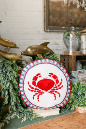 Embroidered Crab Pillow The Little Burlap Barn®