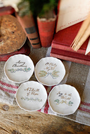Stoneware Holiday Saying Plate