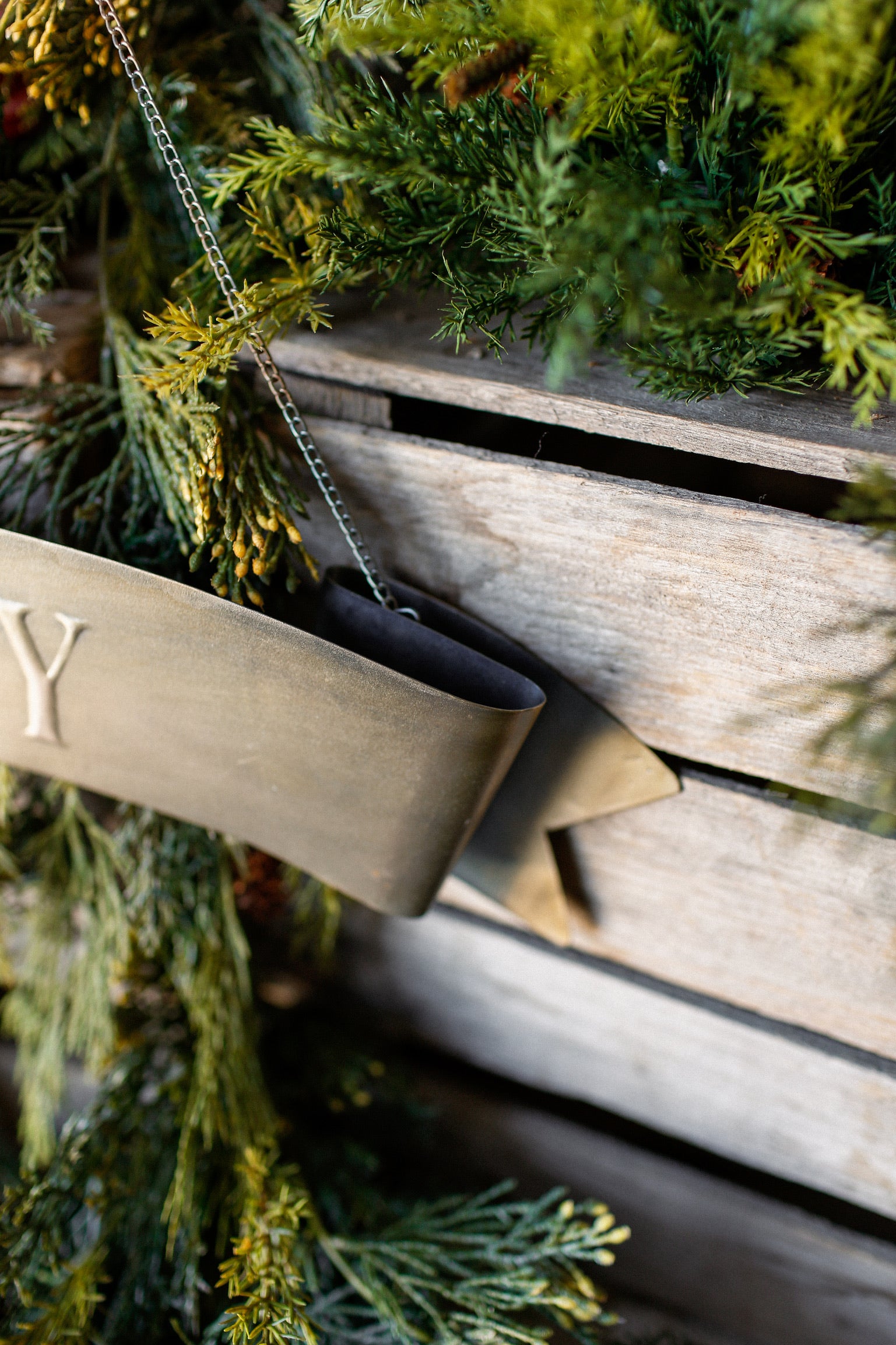 Aged Joy Hanging Sign