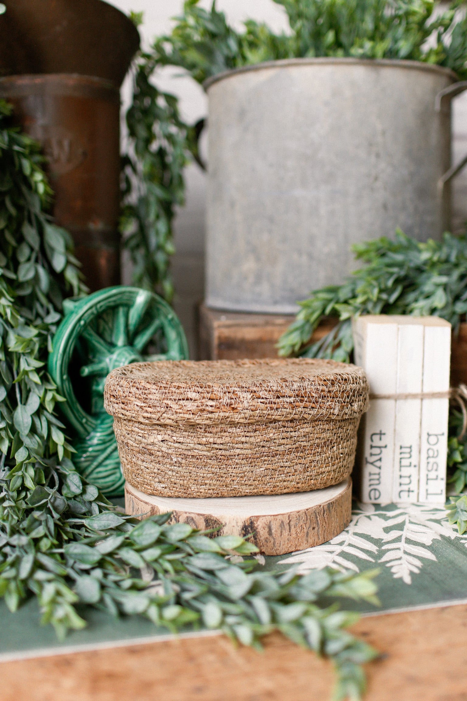 Hand-Woven Seagrass Basket The Little Burlap Barn®