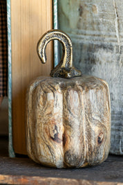Mango Wood Pumpkin The Little Burlap Barn