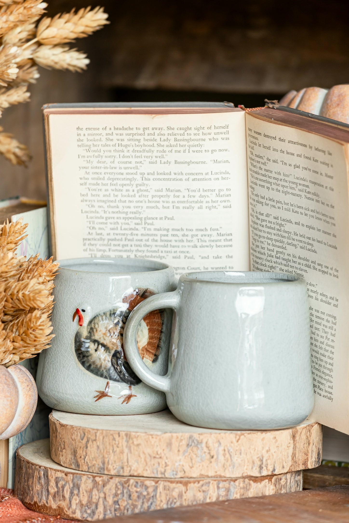 Hand Painted Stoneware Fall Mug Creative Co-Op