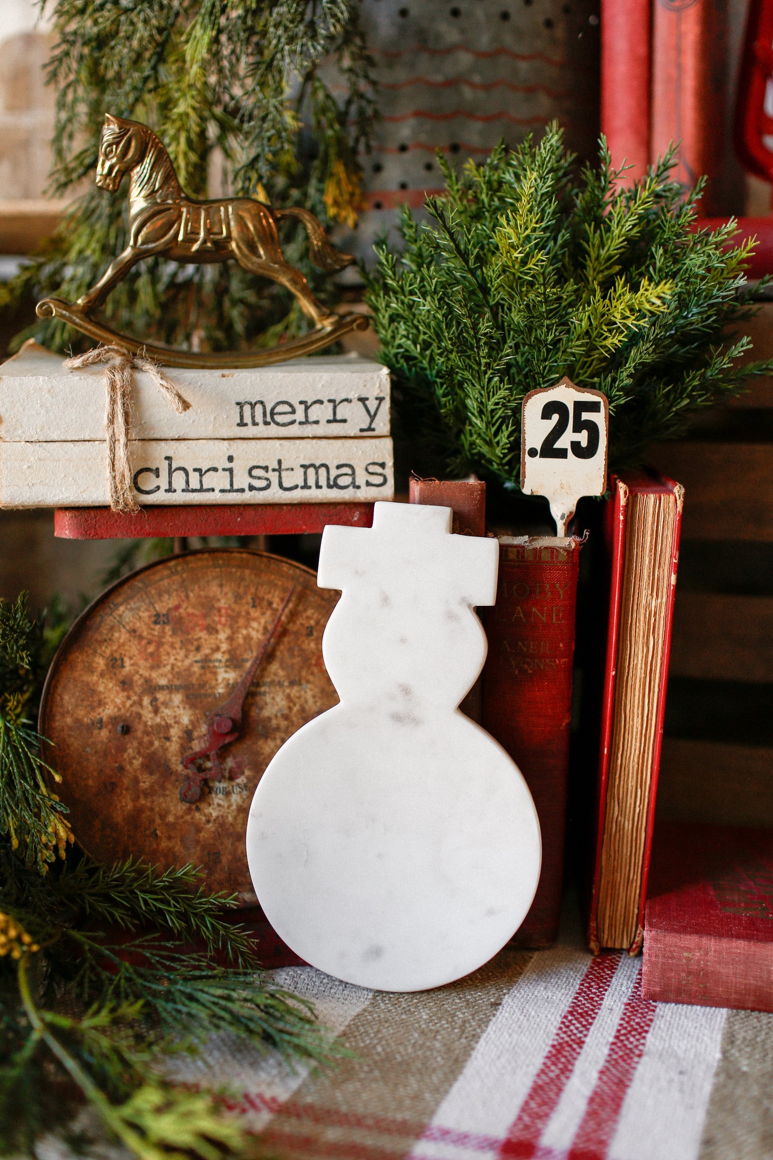 Marble Snowman Spoon Rest