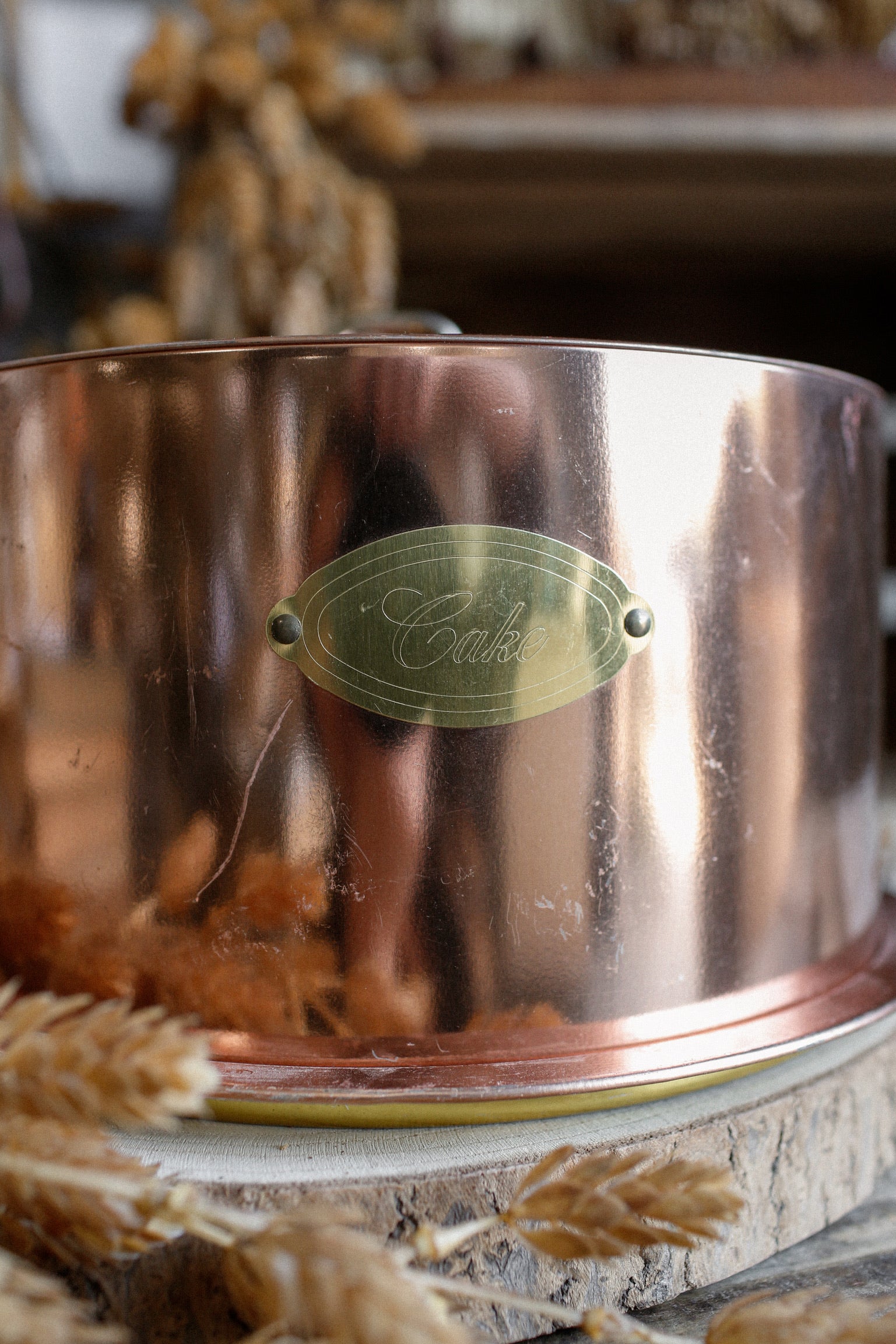 Vintage Copper Cake Plate