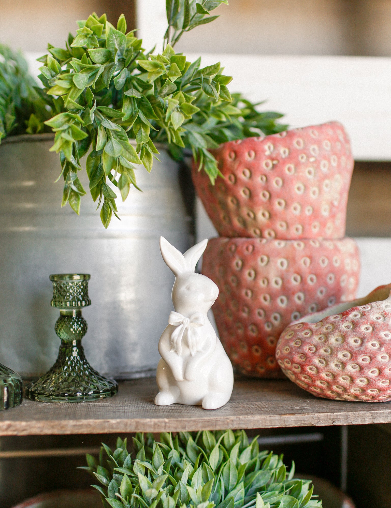 Stoneware Bunny With Bow The Little Burlap Barn®