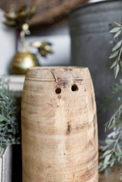 Vintage Wood Pot (L)