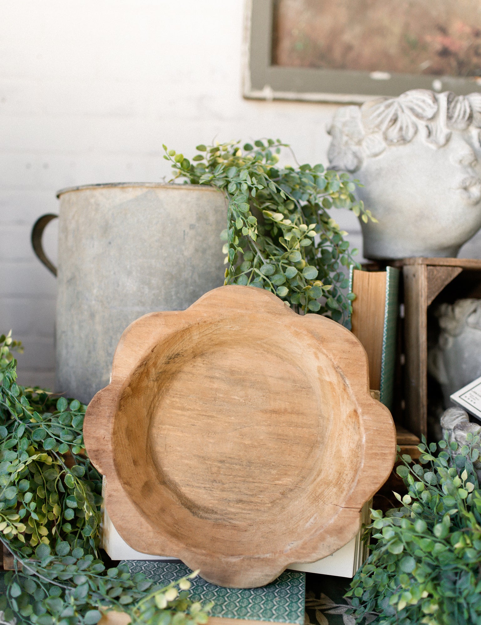 Wood Flower Bowl The Little Burlap Barn®