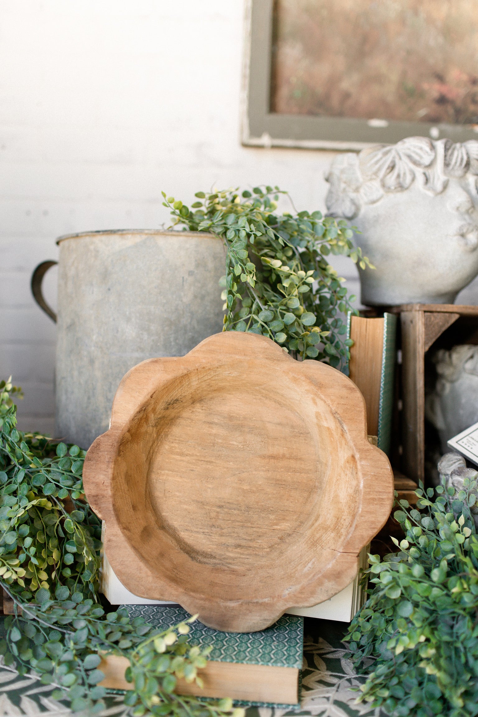 Wood Flower Bowl The Little Burlap Barn®