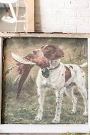 Salvaged Framed Pointer & Pheasant Canvas The Little Burlap Barn®