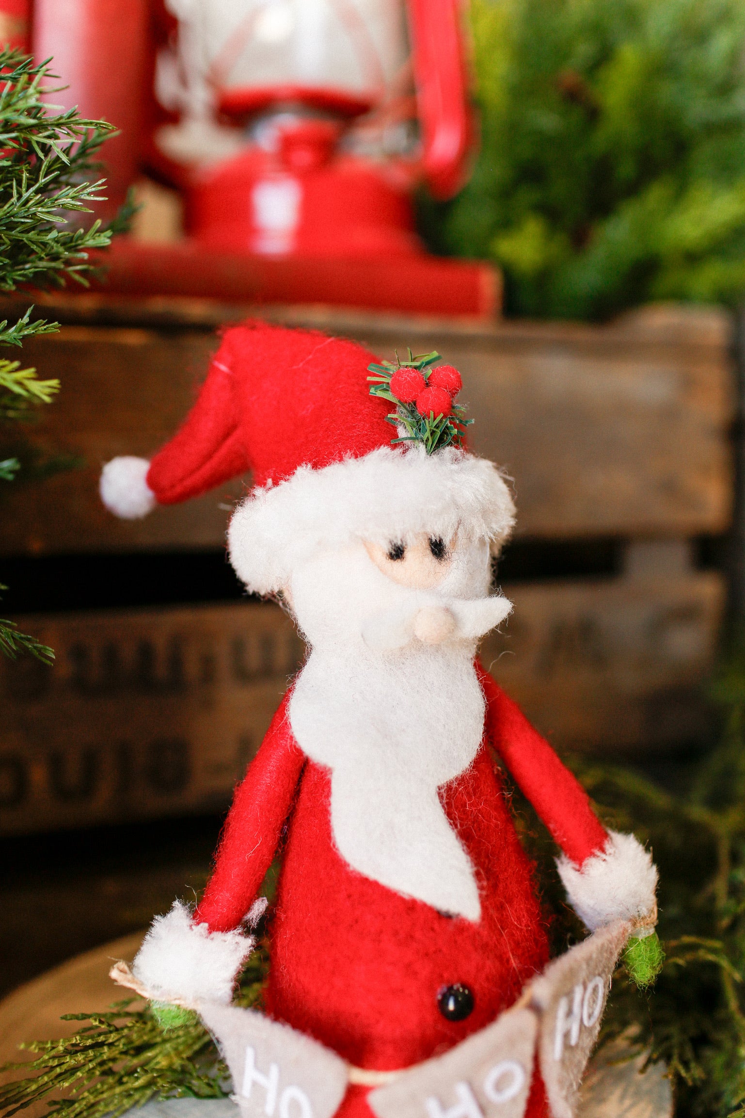 Handmade Ho Ho Ho Santa Doll The Little Burlap Barn®