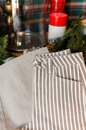 Franklin Stripe Mixed Pant