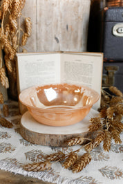 Vintage Peach Fire King Serving Bowl