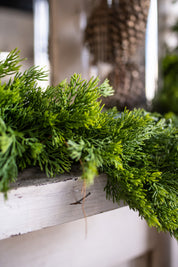 Real Touch Dripping Cedar Garland