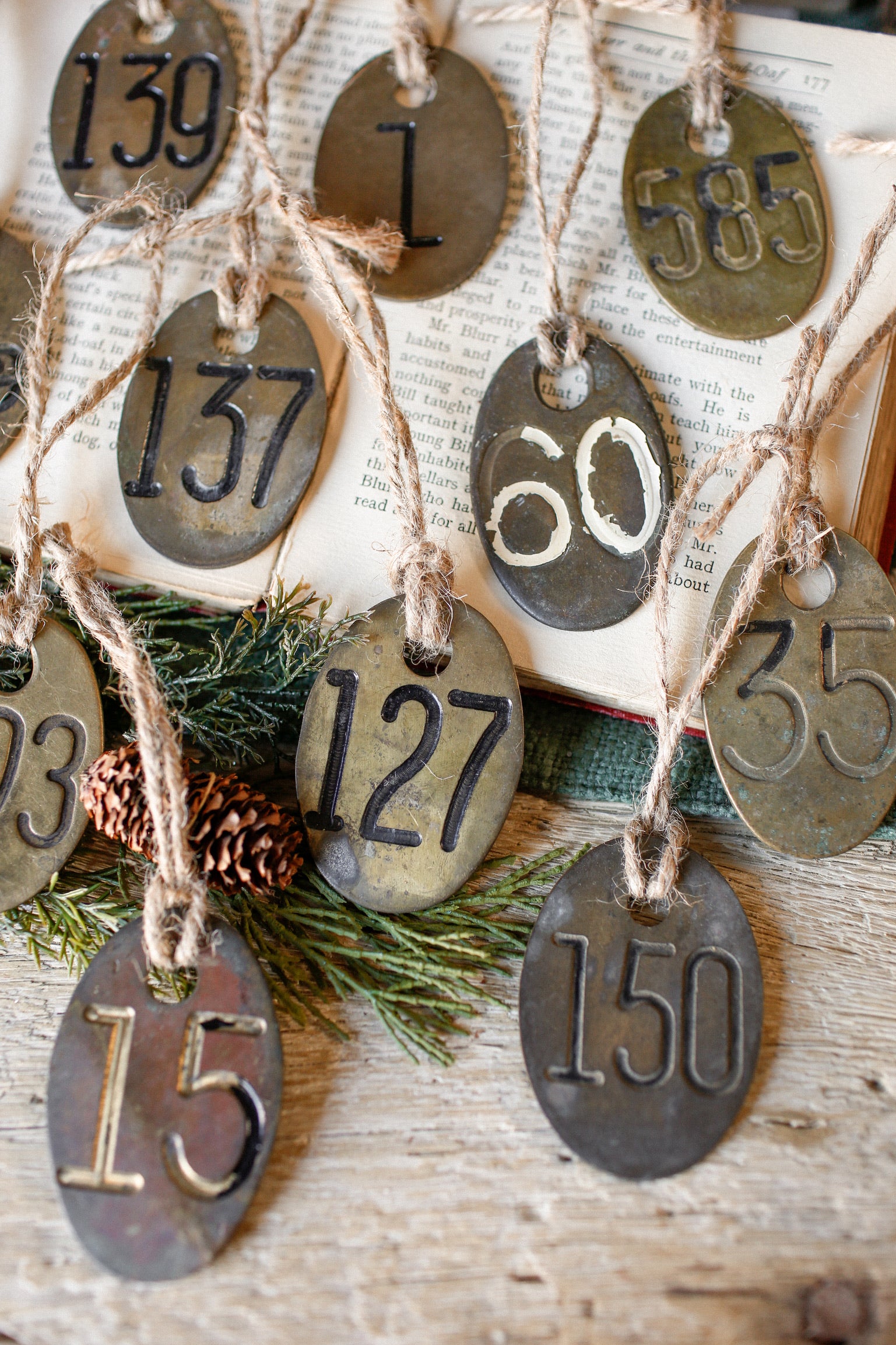 Vintage Brass Cow Tag