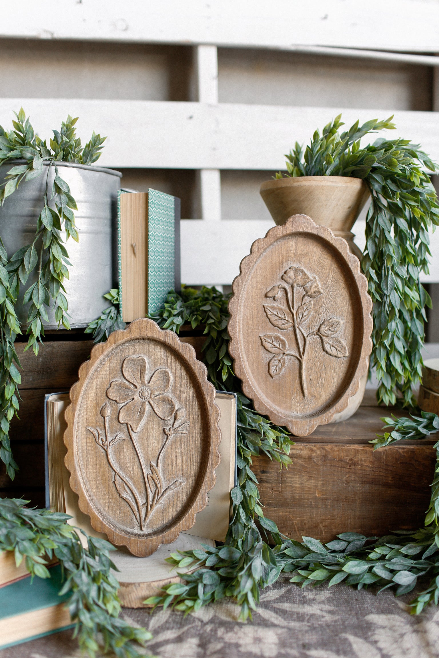 Botanical Scalloped Wall Art