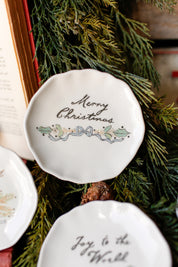 Stoneware Holiday Saying Plate