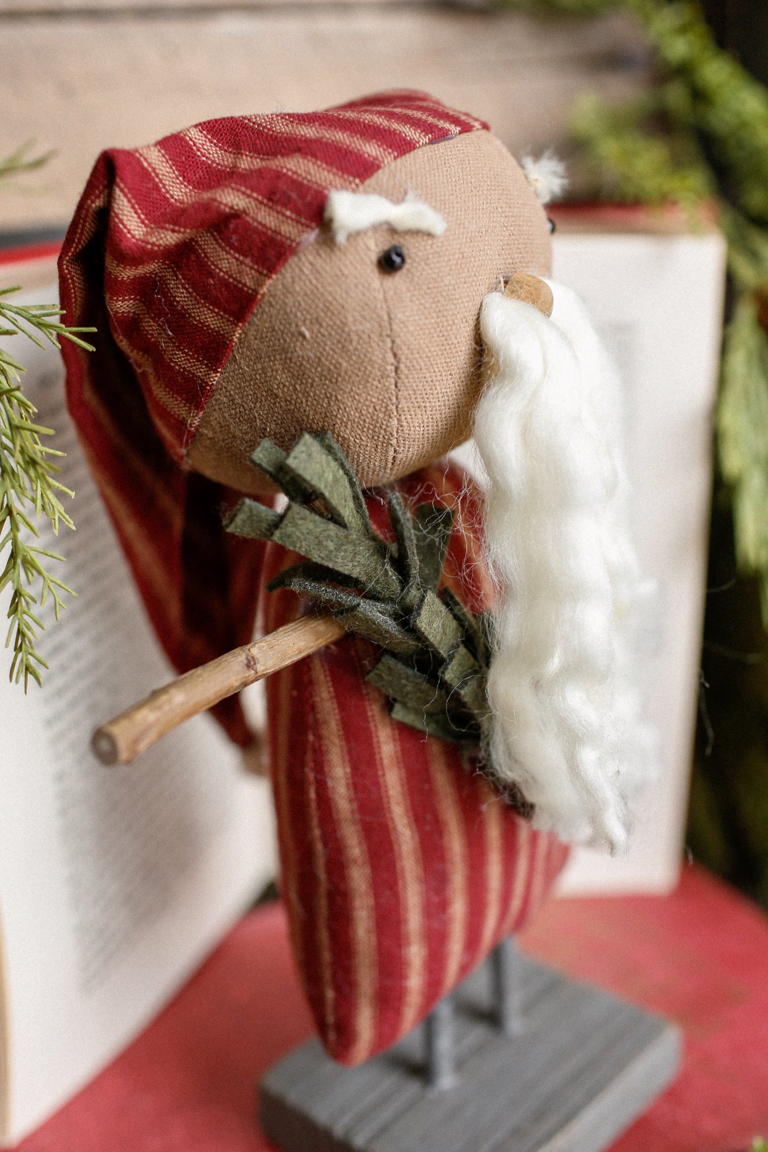 Sleepy St. Nick Handmade Doll