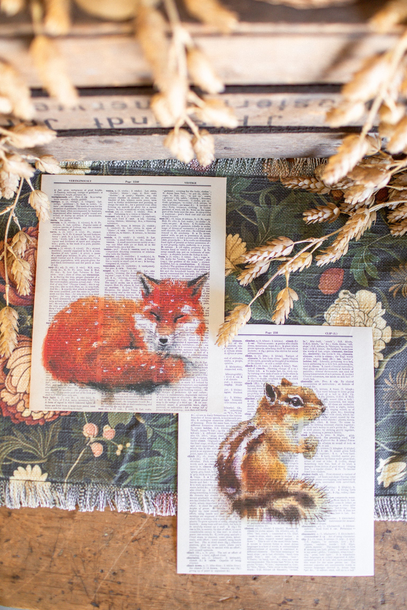 Handmade Fall Dictionary Print