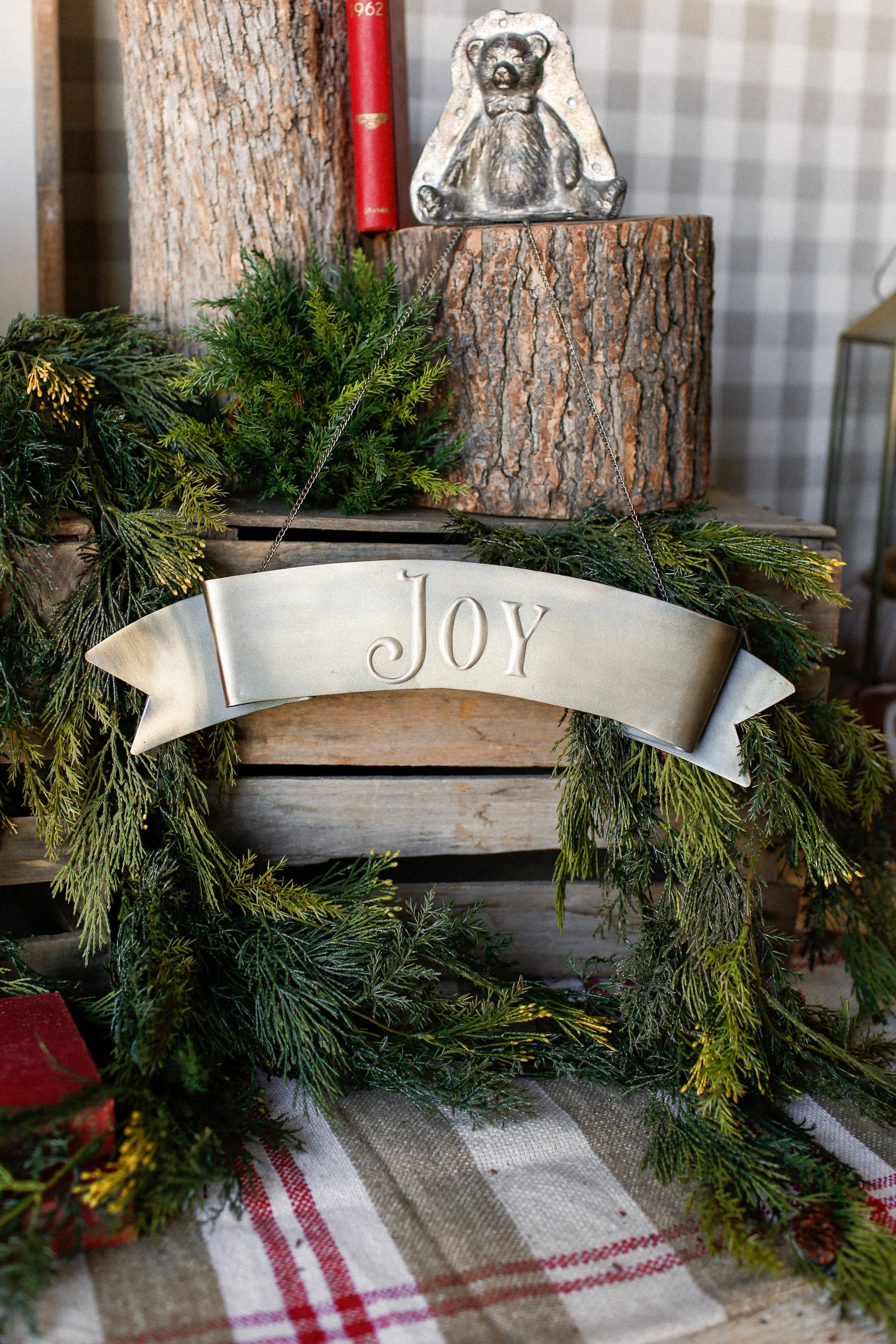 Aged Joy Hanging Sign