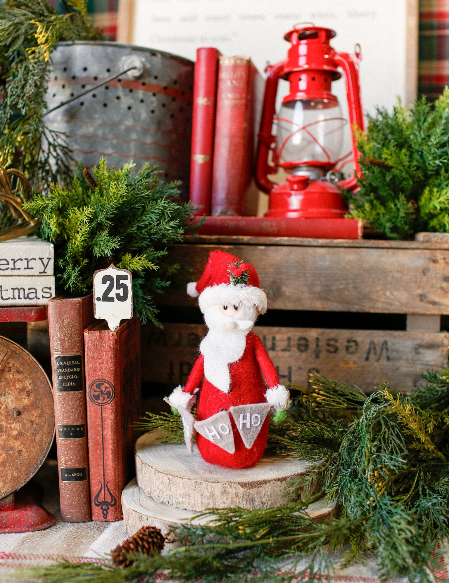 Handmade Ho Ho Ho Santa Doll The Little Burlap Barn®