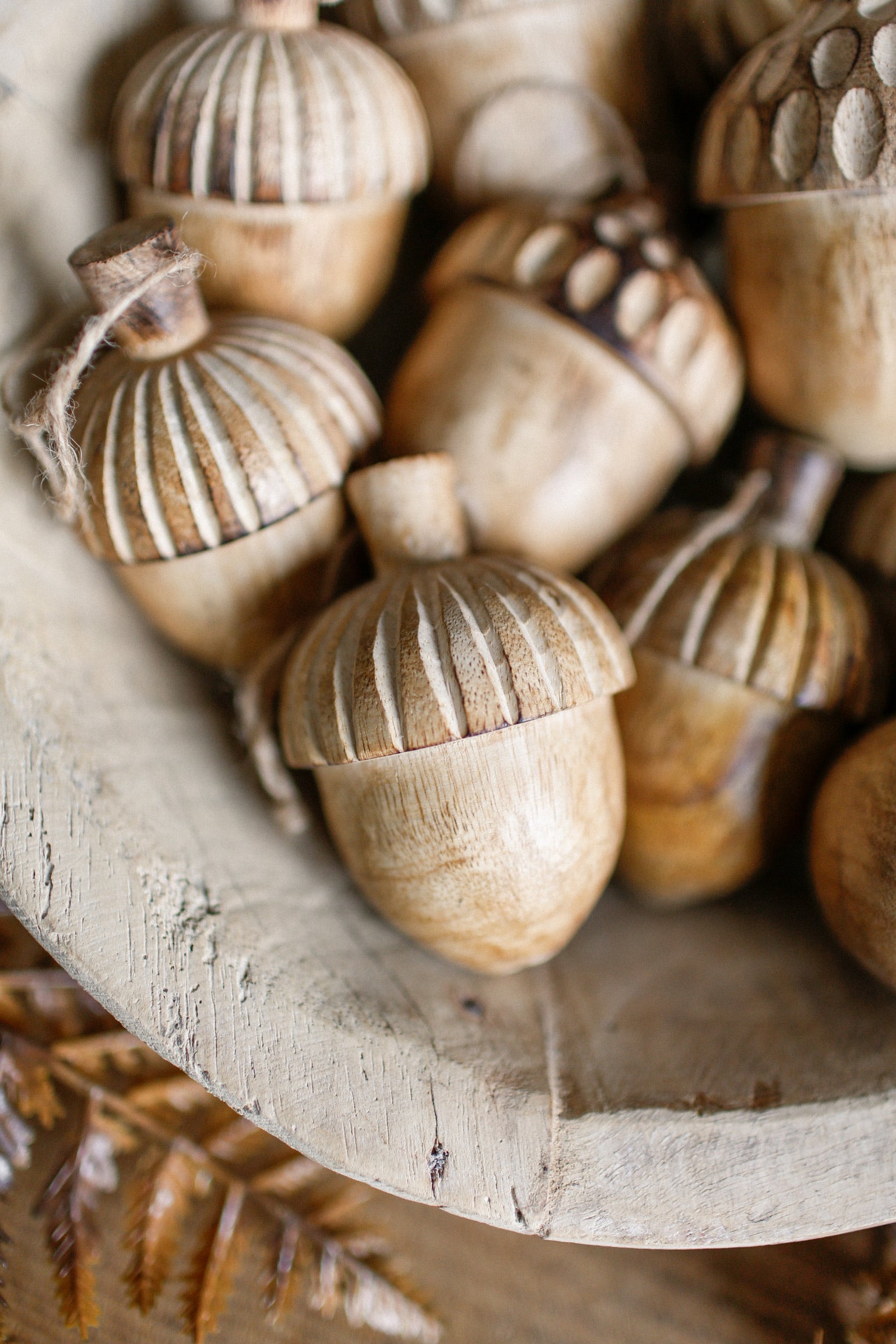 Carved Wood Acorn The Little Burlap Barn®