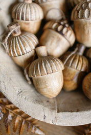 Carved Wood Acorn The Little Burlap Barn®