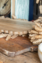 Oval Mango Wood Scalloped Serving Board Creative Co-Op