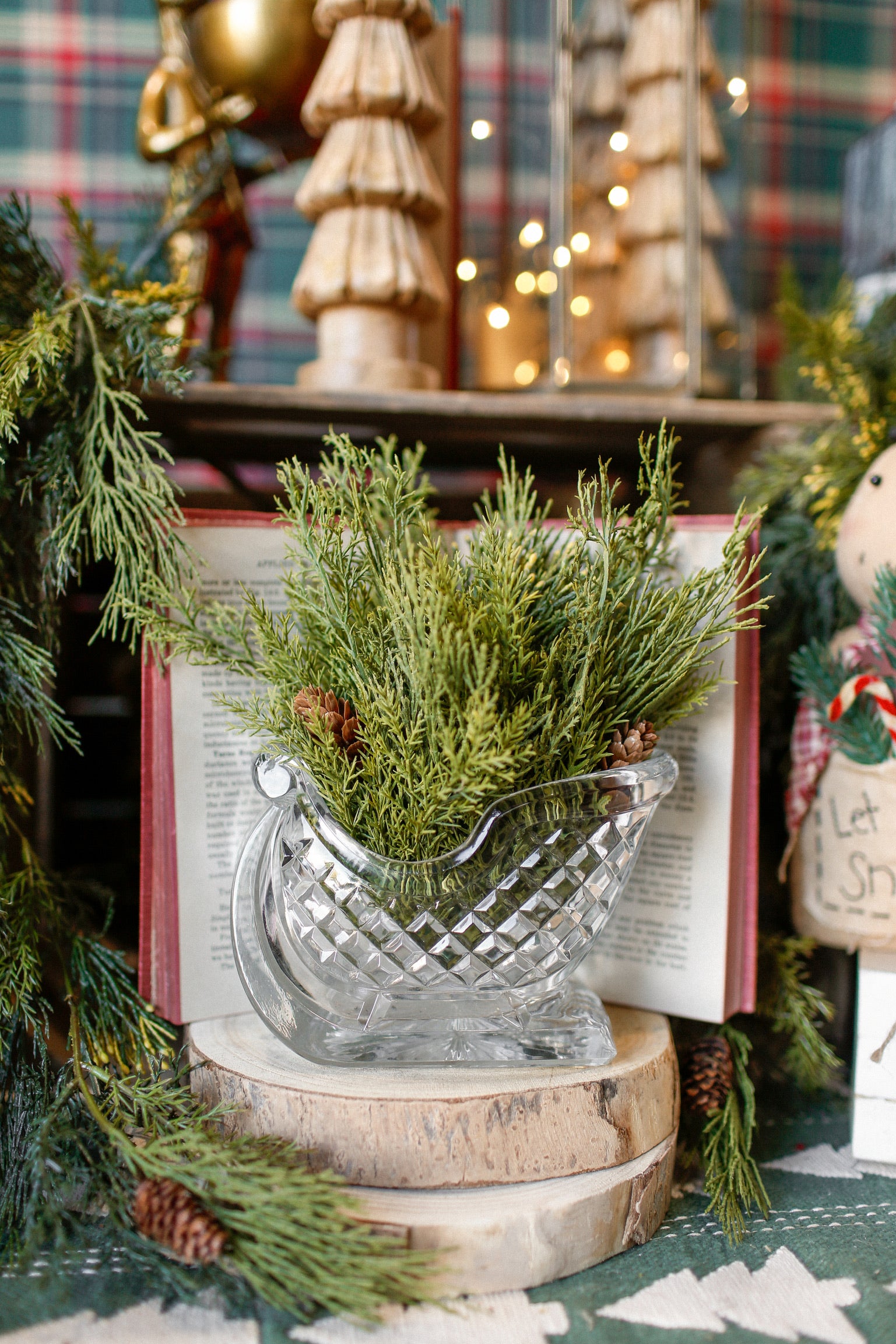 Vintage Crystal Sleigh The Little Burlap Barn®