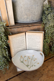 Stoneware Botanical Handled Bowl The Little Burlap Barn®