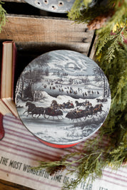 Vintage Currier and Ives Christmas Tin