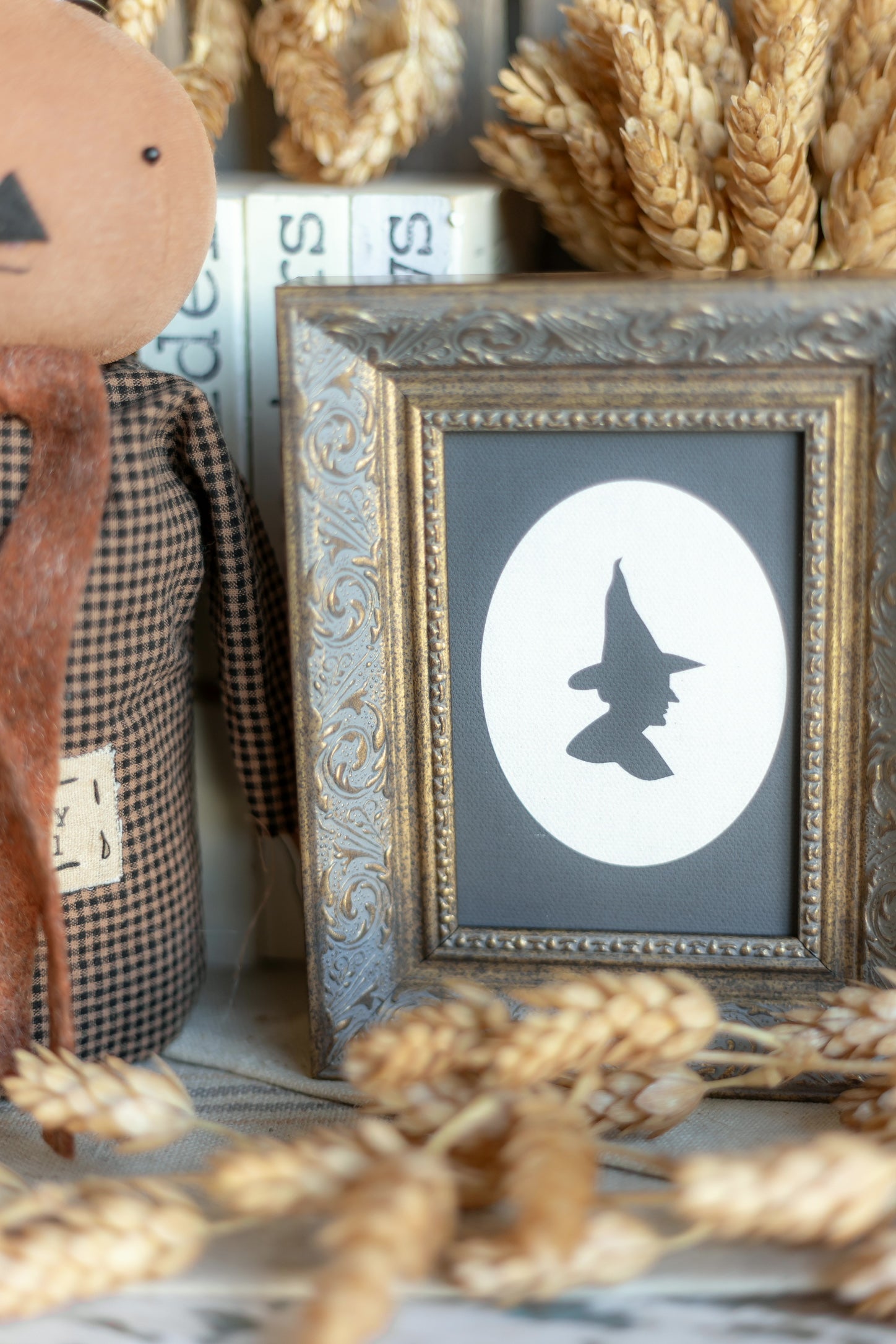 Witch Silhouette Framed Art The Little Burlap Barn