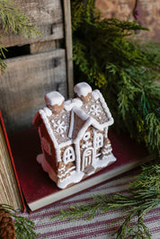 White Lighted Gingerbread House (S)
