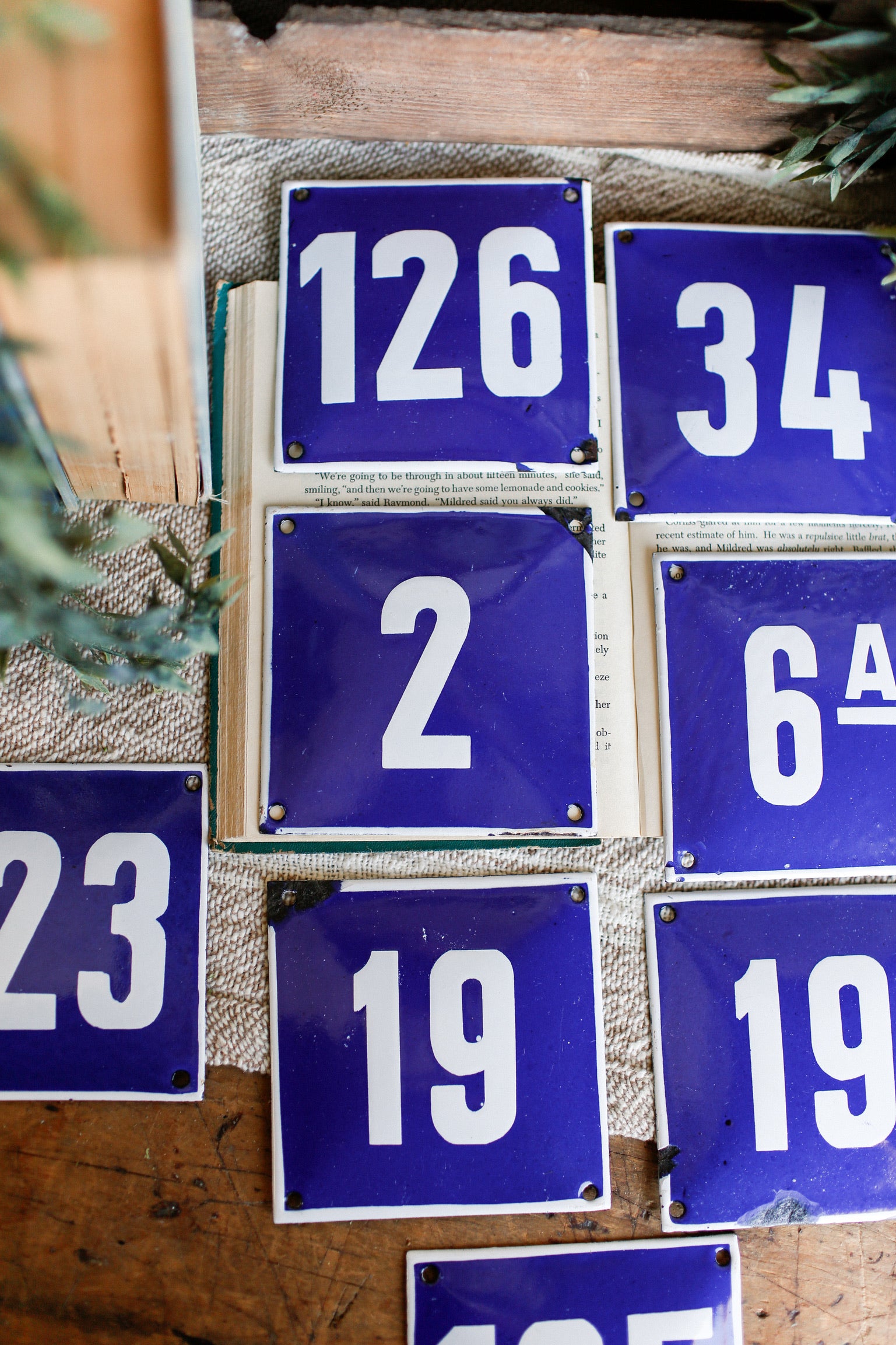Salvaged French Enamel Number The Little Burlap Barn®