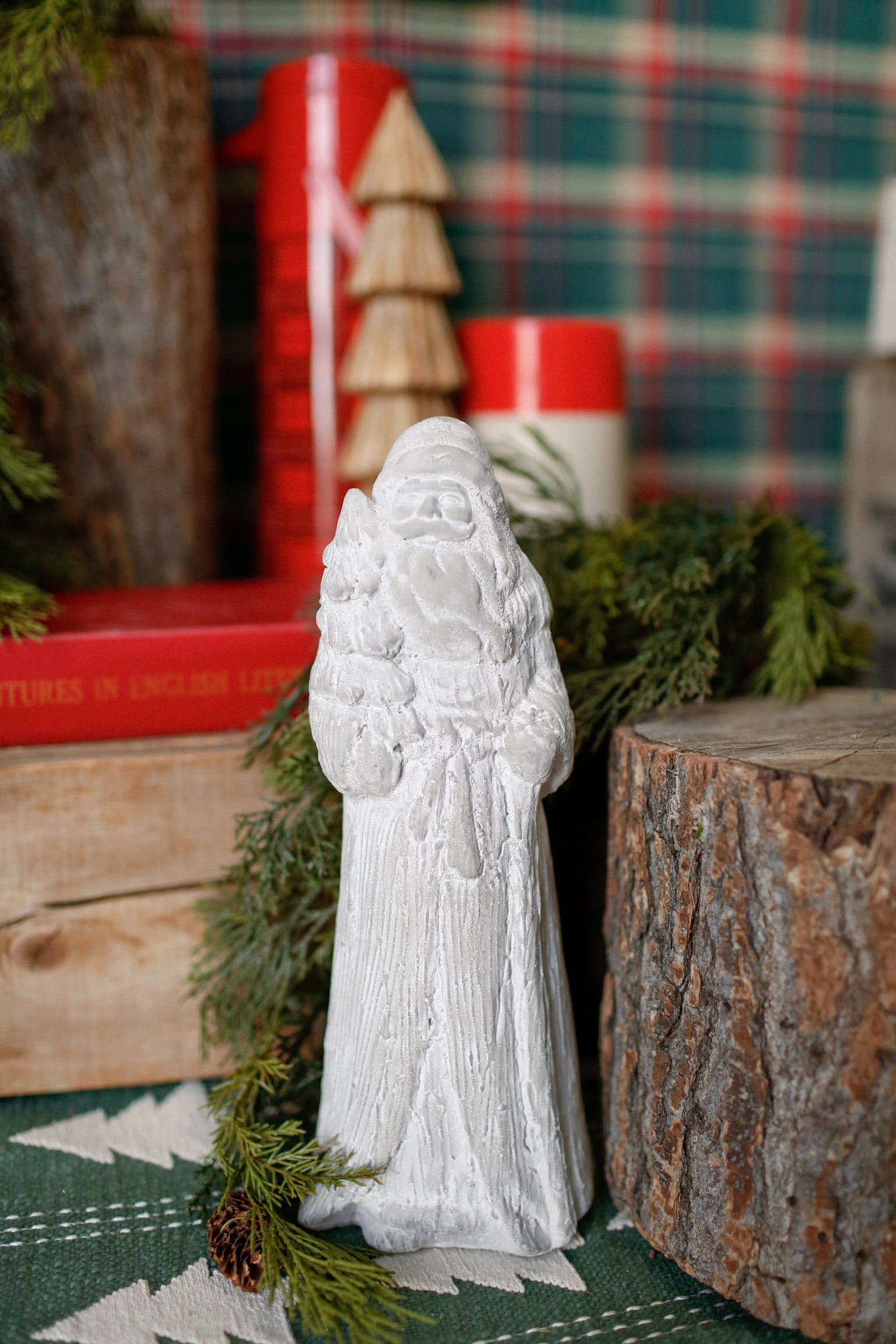 Concrete Standing Santa